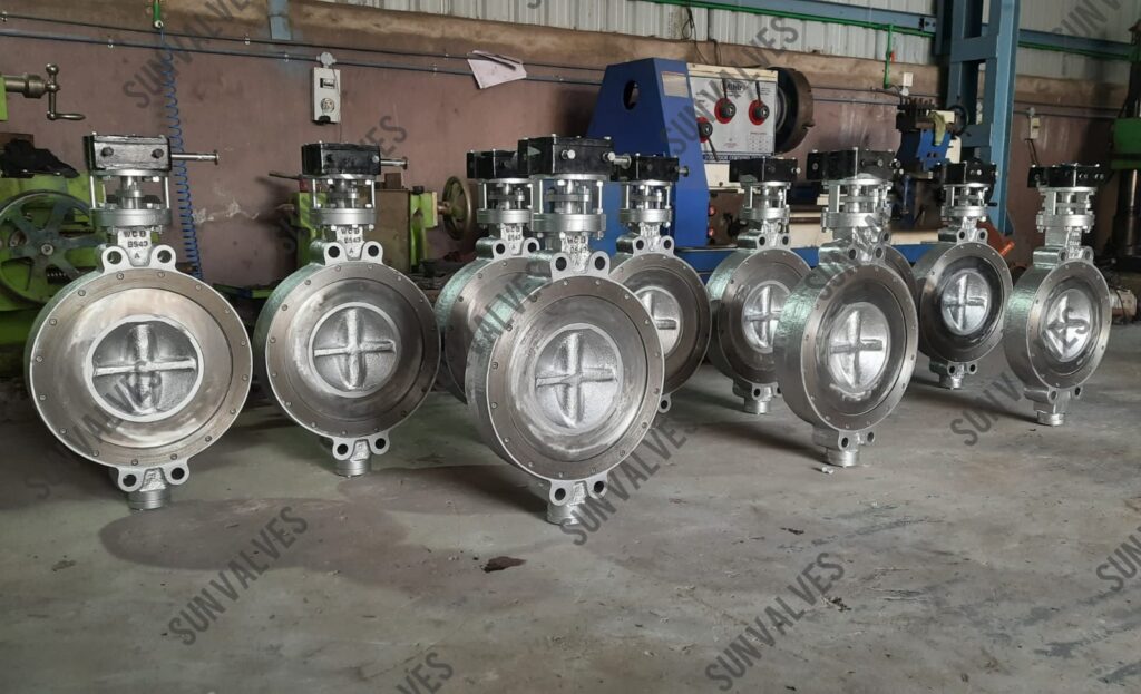 Wafer Type Double Eccentric Design Butterfly Valves